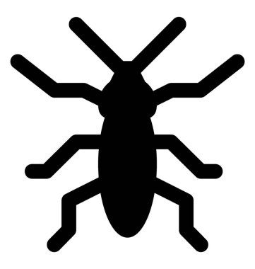 Antena ve uzun bacakları yonca kök resmeden bir böcek simgesini