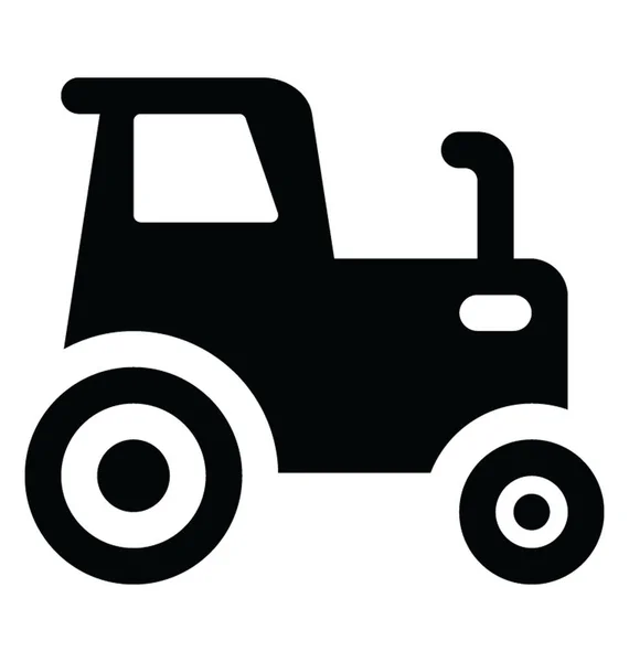 Glyphen Icon Vektordesign Des Traktors — Stockvektor