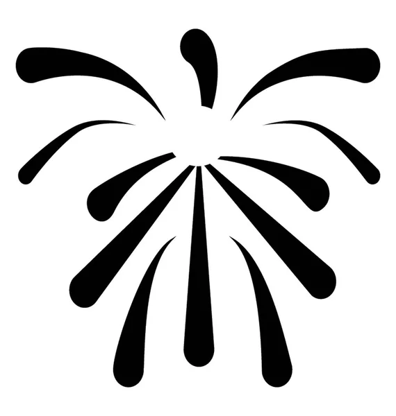 Spider Fireworks Explosive Vector Icon — Stock Vector
