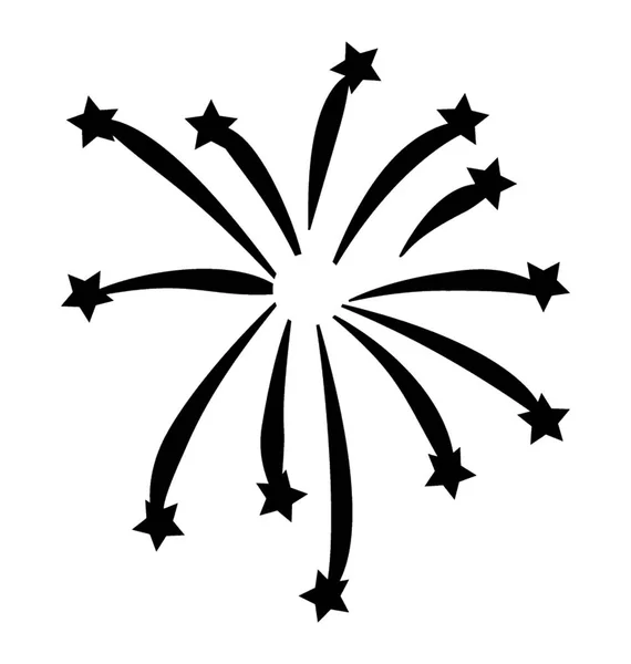 Spider Fireworks Explosive Vector Icon — Stock Vector