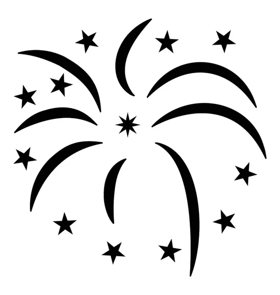 Spider Fireworks Explosive Vector Icon — Stock Vector