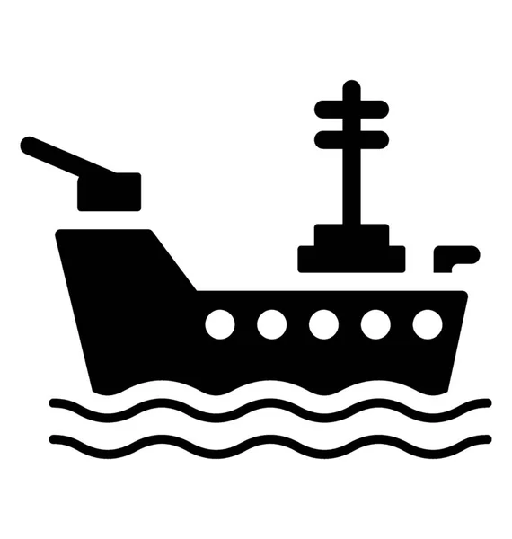 Wasserfahrzeuge Für Fracht Und Wasserkrieg — Stockvektor