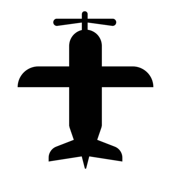 Flugzeug Das Militärischen Kriegen Eingesetzt Wird — Stockvektor