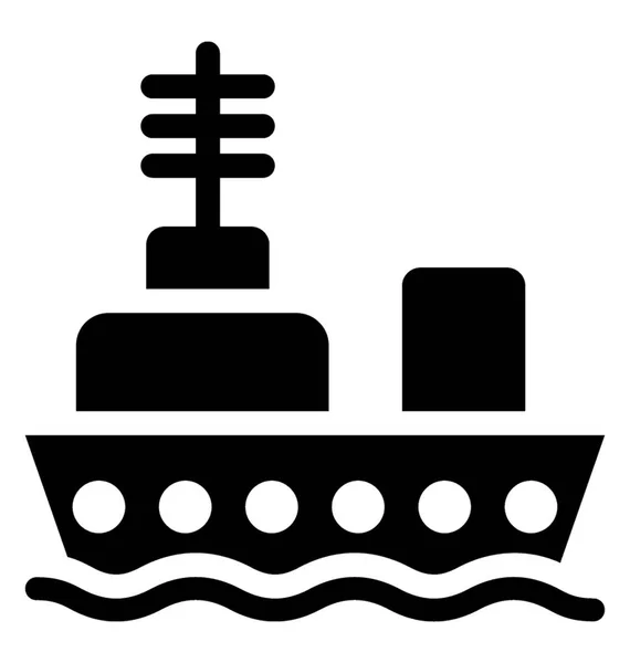 Watercraft Freight Water War — Stock Vector