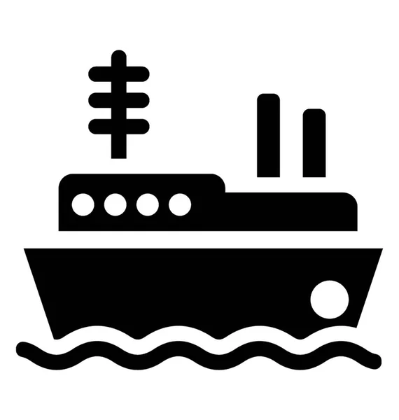 貨物と水戦争の船 — ストックベクタ