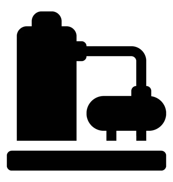 石油和天然气加工单位 炼油厂 — 图库矢量图片