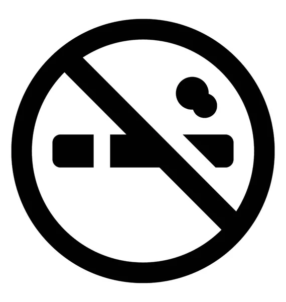 Geen Rookvrije Symbool Voor Roken Waarschuwing — Stockvector