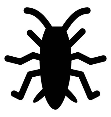 Dört bacak ve su hata gösteren anten sahip bir böcek simgesini