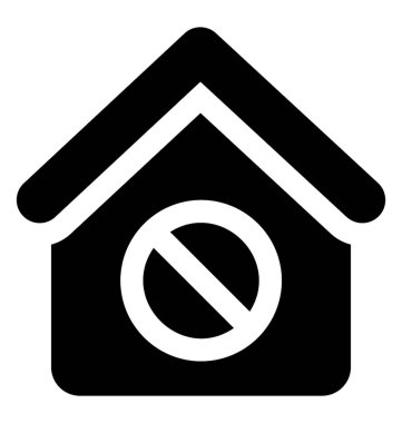 Böcek ücretsiz ev resmeden bir çapraz işareti olan bir ev simgesini