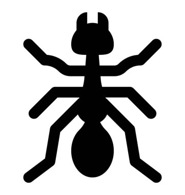 Karıncalar tasvir eden küçük bacakları olan bir küçük böcek