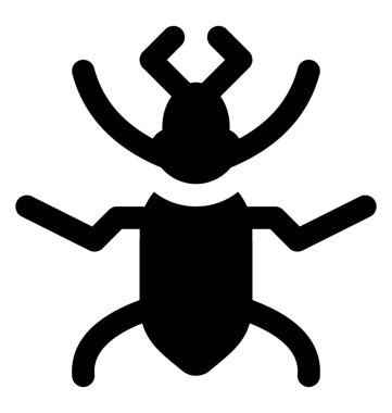 Dört bacak ve su hata gösteren anten sahip bir böcek simgesini