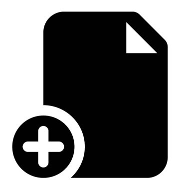 Artı işareti bayraklarında ile kağıt dosyasına ekleyin