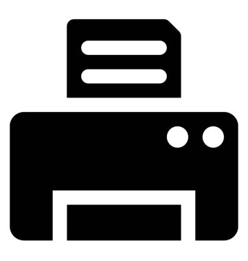 Baskı makine yazıcı simgesini