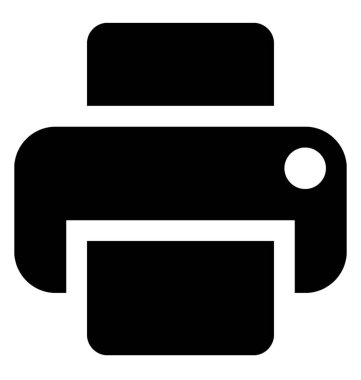 Yazdırma aygıtı yazıcı simgesi