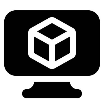 3D modelleme vektör simgesi