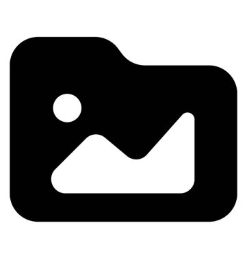 Görüntü klasörü vektör simgesi