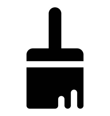 Fırça aracı vektör katı simgesi