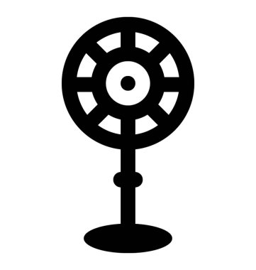 Açık ve kapalı kullanım denilen ayaklı fan için bir fan-stand ile 