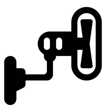 Elektrikli küçük dirsek fan denilen boyutunda bir duvara monte 