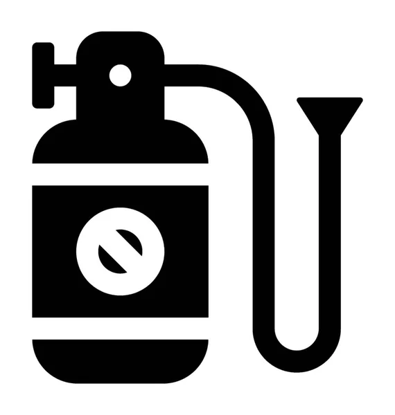 Symbol Eines Tanks Mit Einem Kreuzschild Das Insektizidbehälter Zeigt — Stockvektor