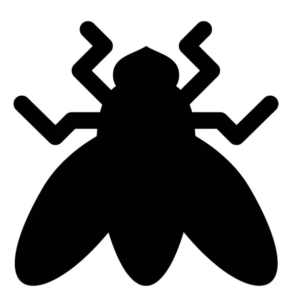 Ein Insekt Mit Beinen Und Flügeln Das Eine Stubenfliege Darstellt — Stockvektor