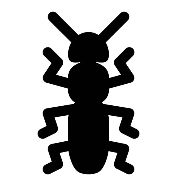 Icône Petit Insecte Ayant Petites Pattes Représentant Mille Pattes — Image vectorielle
