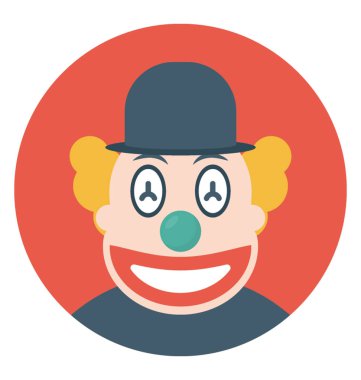 Beyaz yüz üreten palyaço şapka ile 