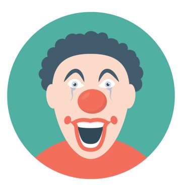 Yüz boyama mutlu sürtük resmeden gülen bir joker 