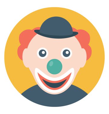 Gülerek palyaço bir sirk joker gülümseme ile 