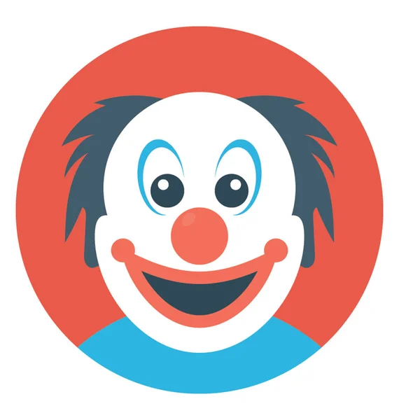 Clown Heureux Avec Maquillage Joker — Image vectorielle