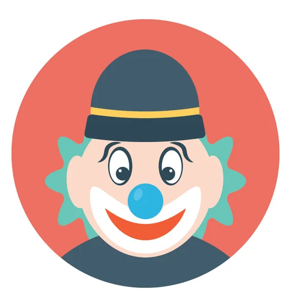 Drôle Blagueur Dans Clown Personnage — Image vectorielle