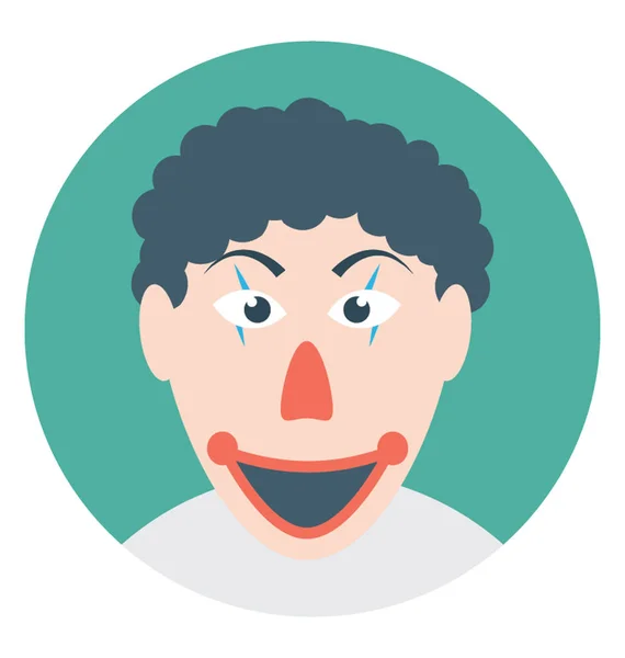 Payaso Con Disfraz Jefe — Vector de stock