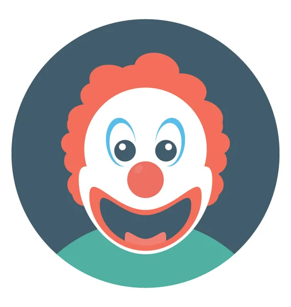 Glada Ansikte Clown Med Joker Smink — Stock vektor