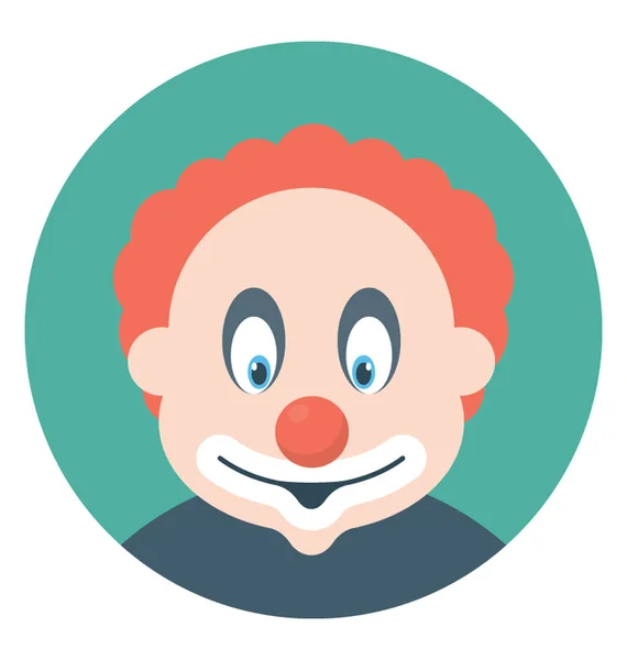 Sad Face Tramp Clown Hat Head — Stock Vector