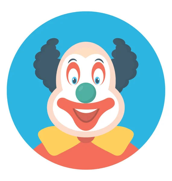 Een Gek Clown Rondlopen Voor Comedy — Stockvector