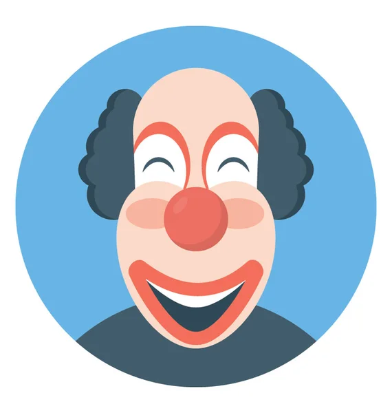 Een Walkaround Clown Met Clown Gag — Stockvector