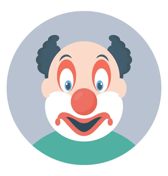 Ein Bozo Clown Kostüm Mit Großen Ohren — Stockvektor