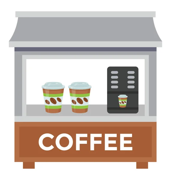 Coffee Shop Street Marketplace — Stock Vector