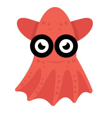 Simgesi tasarım karikatür ahtapot