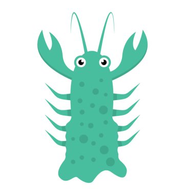 Deniz ürünleri simgesi tasarım bir ıstakoz