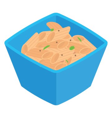 Bir kapta makarna bir Italyan Mutfagi 