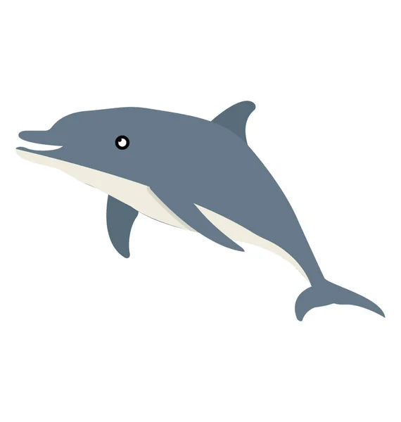 Vodní Placentární Mořský Savec Velryba — Stockový vektor
