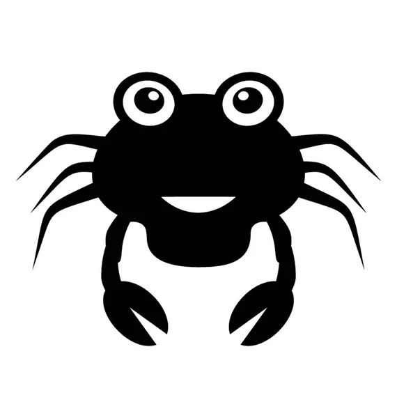 Icône Vie Marine Conception Crabe — Image vectorielle