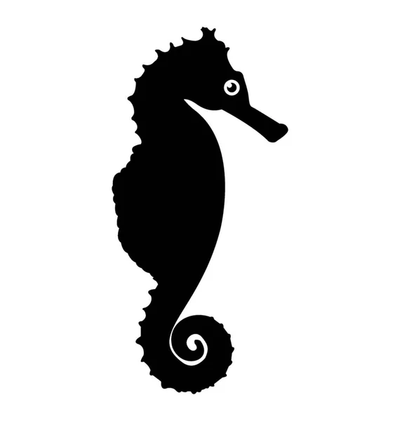Isolated Vector Icon Seahorse — Stock Vector