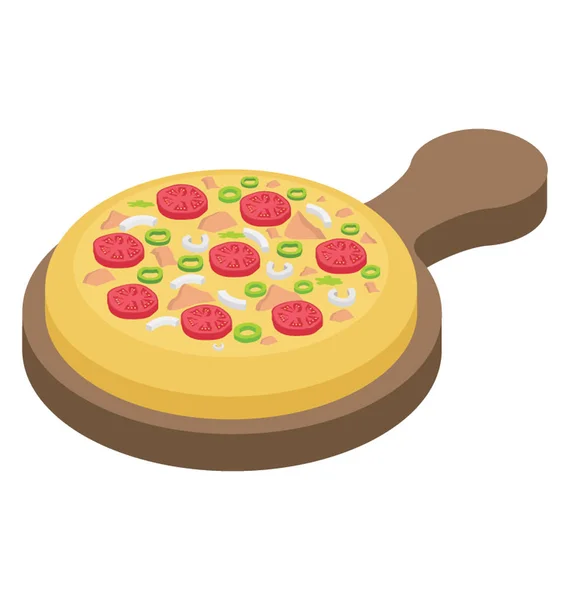 Μια Ιταλική Πίτσα Ψημένη — Διανυσματικό Αρχείο