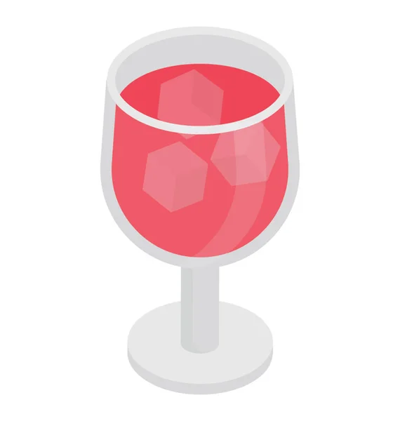 Cocktail Drink Wine Glass — Stock Vector