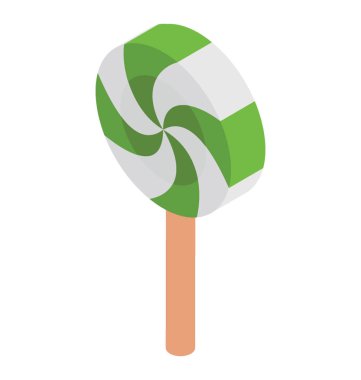 Doku ve desen lolipop spiral şeklinde