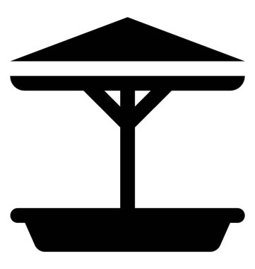 Bir piknik masa için eğlence parkı 