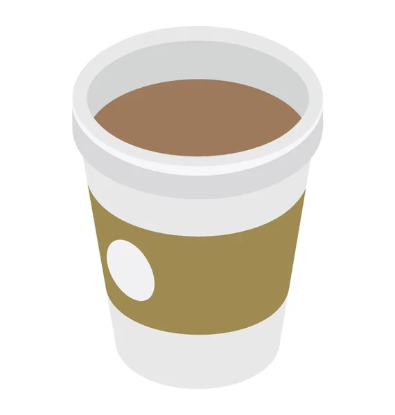 Одноразовая Чашка Растворимого Кофе — стоковый вектор