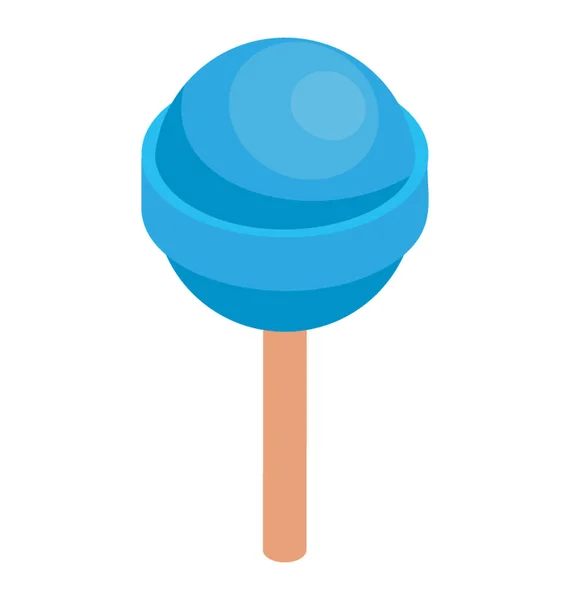 Een Lolly Suiker Hard Candy Gemonteerd Een Stick — Stockvector